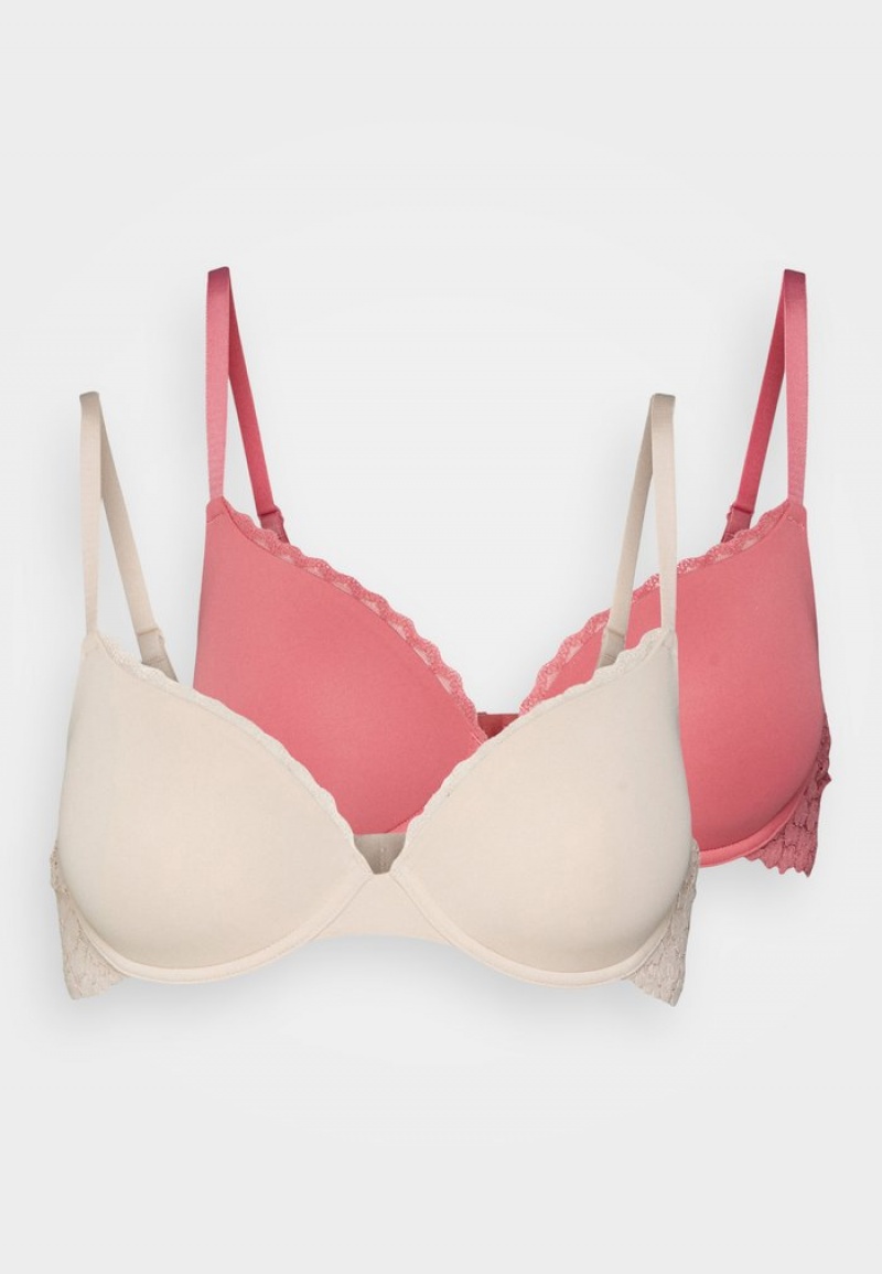 Anna Field Cheapest Luca 2Pp Tshirt Bra Triangle BH Dame Rosa | NO-FGYMX-5198