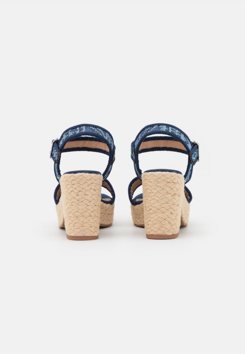 Anna Field Cheapest Platform Sandaler Dame Mørke Blå | NO-ITARO-2986