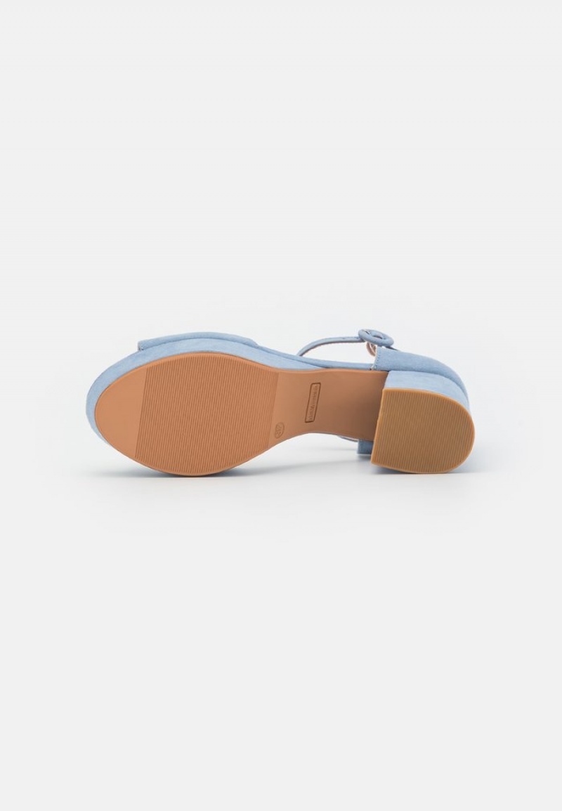 Anna Field Cheapest Platform Sandaler Dame Lyse Blå | NO-DLMBQ-3687