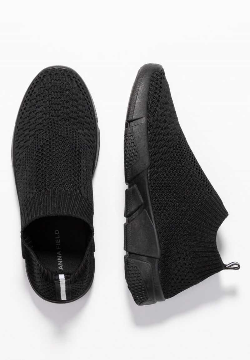 Anna Field Cheapest Slip-Ons Lave Sko Dame Svarte | NO-COZRT-2491