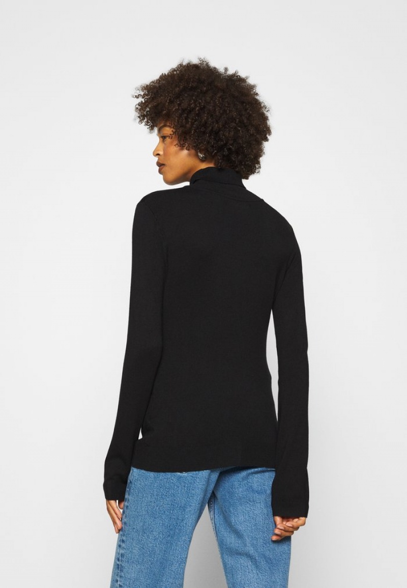 Anna Field Coupon Basic- Turtle Neck Jumper Pullover Dame Svarte | NO-HUXQG-1738