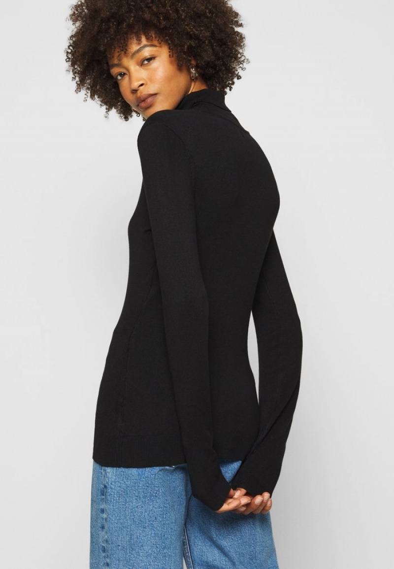 Anna Field Coupon Basic- Turtle Neck Jumper Pullover Dame Svarte | NO-HUXQG-1738