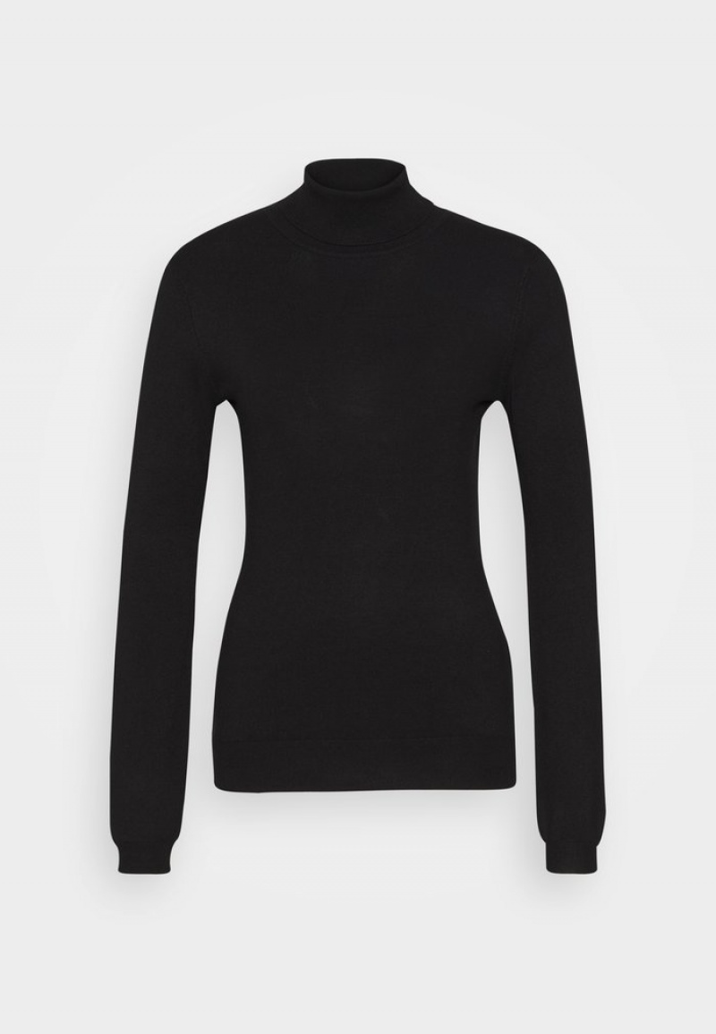 Anna Field Coupon Basic- Turtle Neck Jumper Pullover Dame Svarte | NO-HUXQG-1738