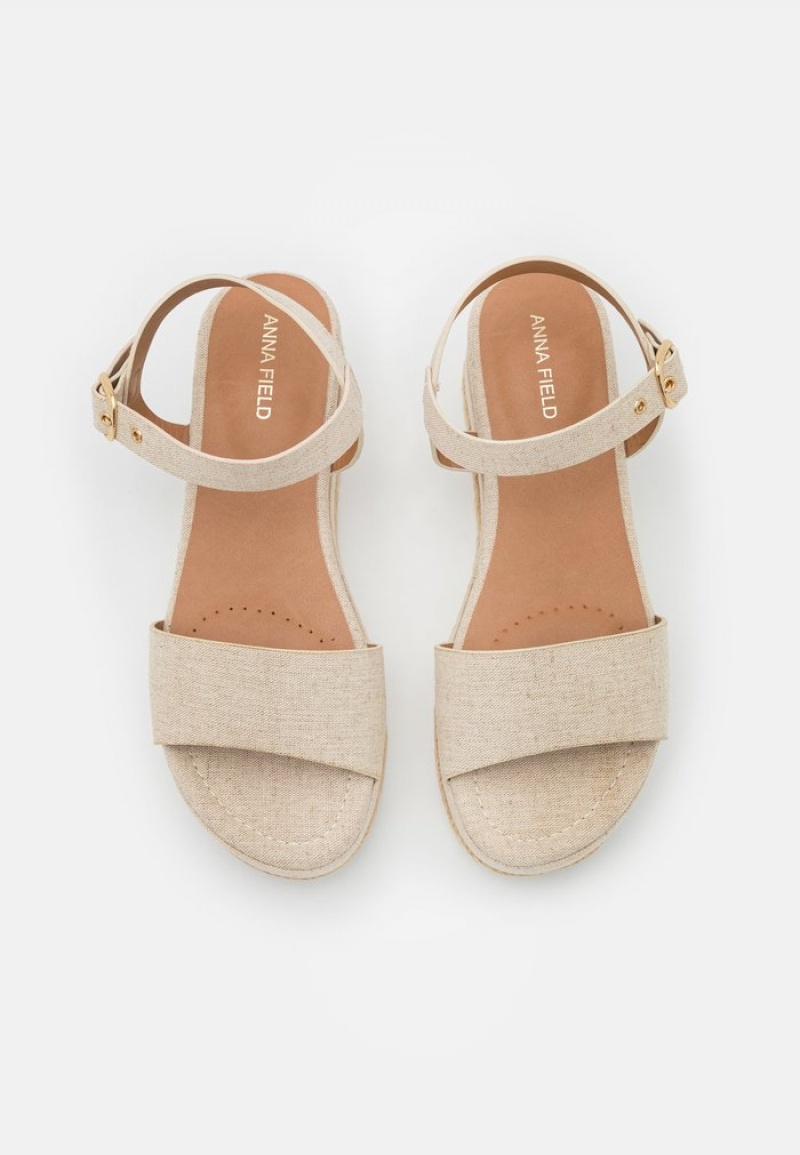 Anna Field Coupon Komfort Espadrilles Sandaler Dame Beige | NO-ZSMEK-2984