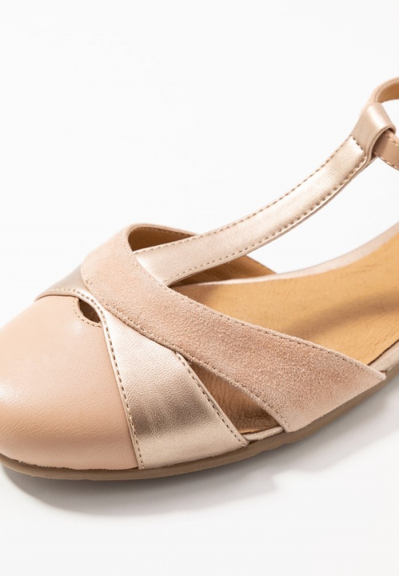 Anna Field Coupon Leather Ankle Reima Ballet Pumps Ballerinasko Dame Beige | NO-WAMUQ-3157