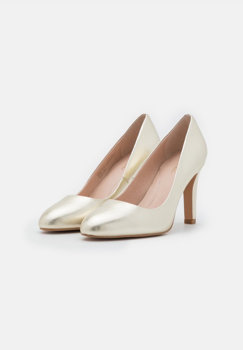 Anna Field Coupon Leather Classic Heels Pumps Dame Gull | NO-IRZVT-8726