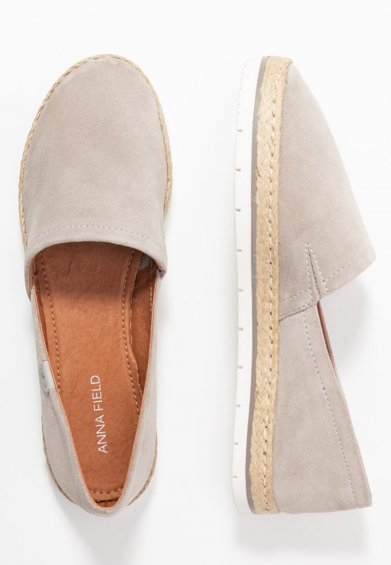 Anna Field Coupon Leather Espadrilles Lave Sko Dame Grå | NO-FJBXP-0695