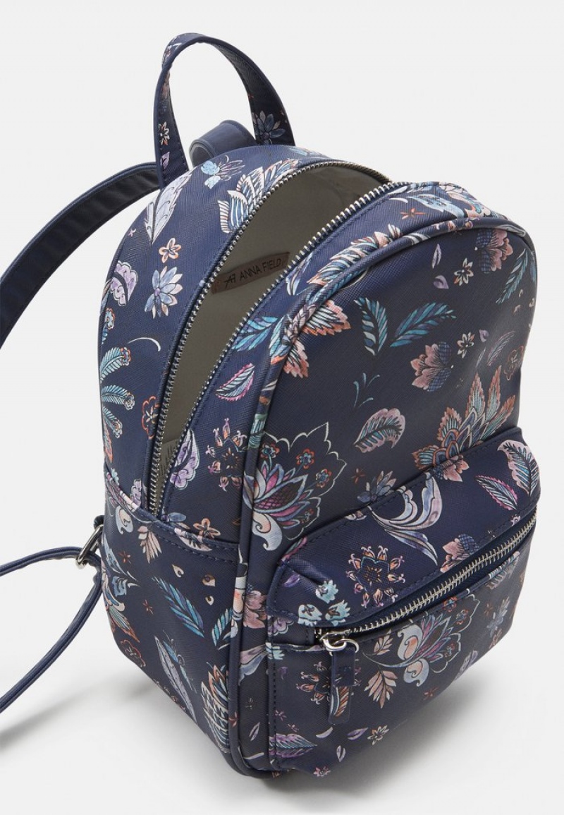 Anna Field Coupon Rucksack Ryggsekk Dame Blå | NO-FTQKS-6704