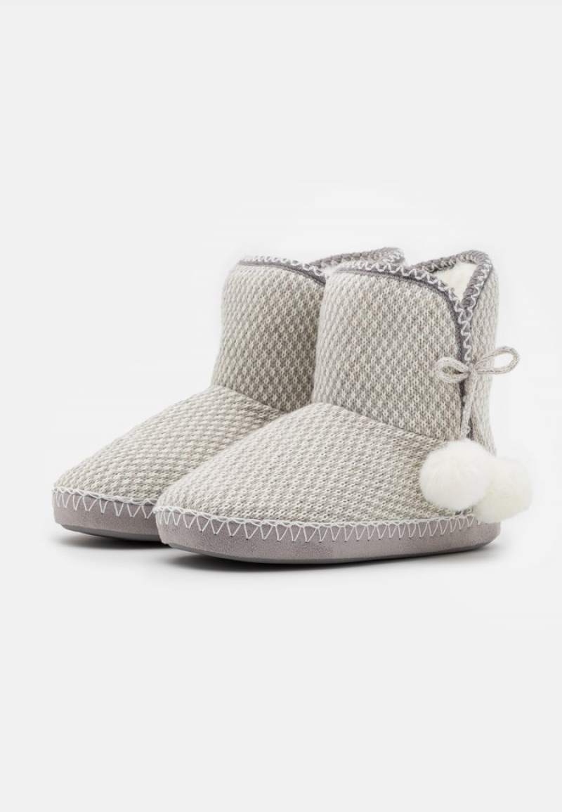 Anna Field Coupon Slippers Støvletter Dame Lyse Grå | NO-AGQUM-0149