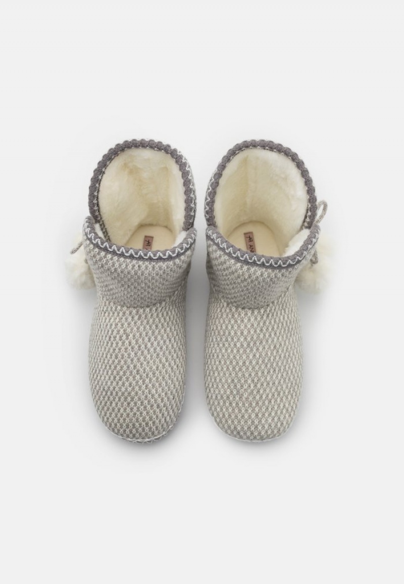 Anna Field Coupon Slippers Støvletter Dame Lyse Grå | NO-AGQUM-0149