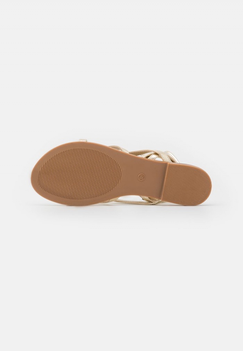 Anna Field Coupon T-Bar Sandaler Dame Gull | NO-VGKHR-6941