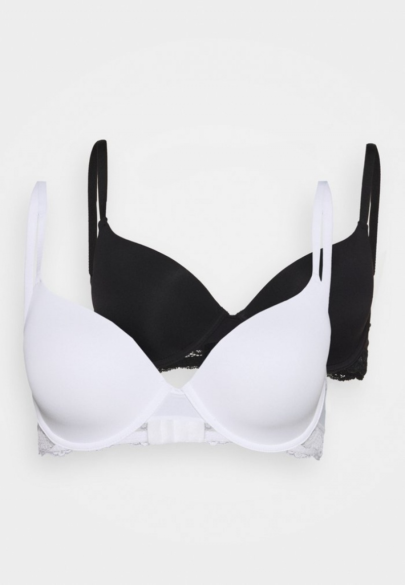 Anna Field Deals Nadine 2Pp Tshirt Bra T-Shirt BH Dame Svarte | NO-EPFLX-6475