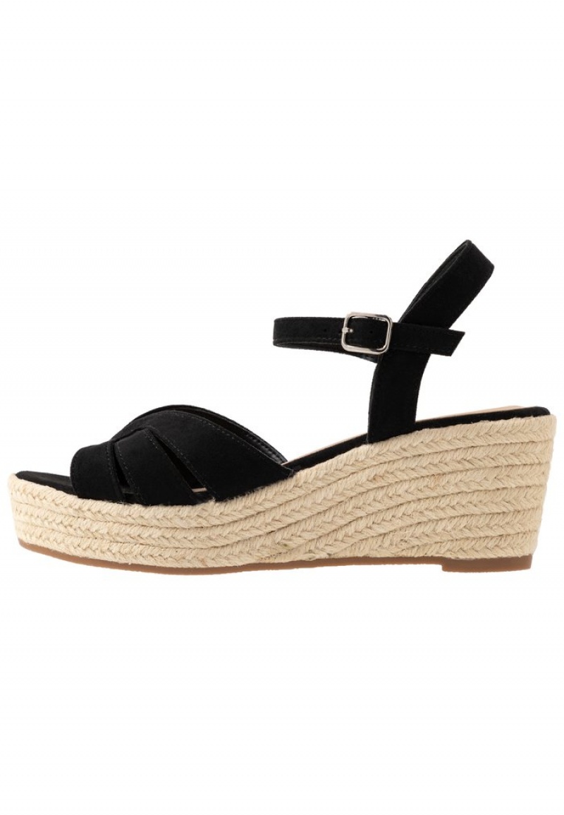 Anna Field Deals Platform Sandaler Dame Svarte | NO-MGUOW-4809