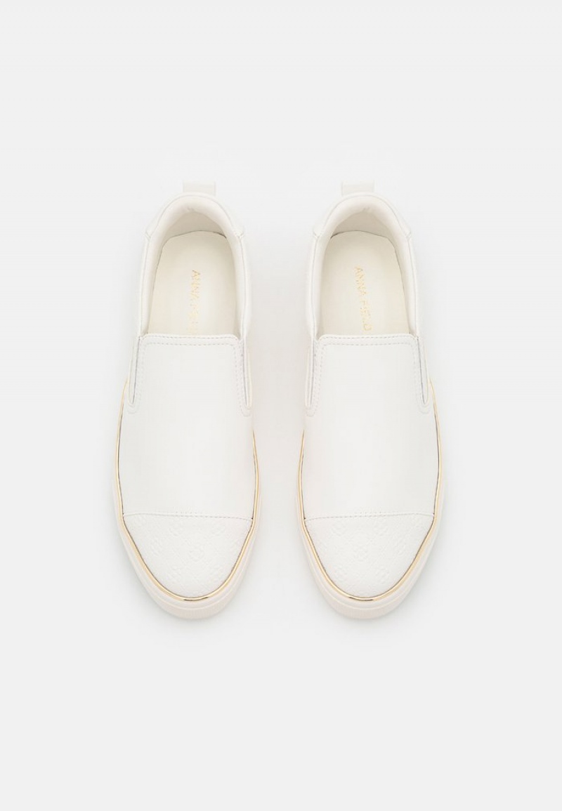 Anna Field Deals Slip-Ons Lave Sko Dame Hvite | NO-JHPGN-8910