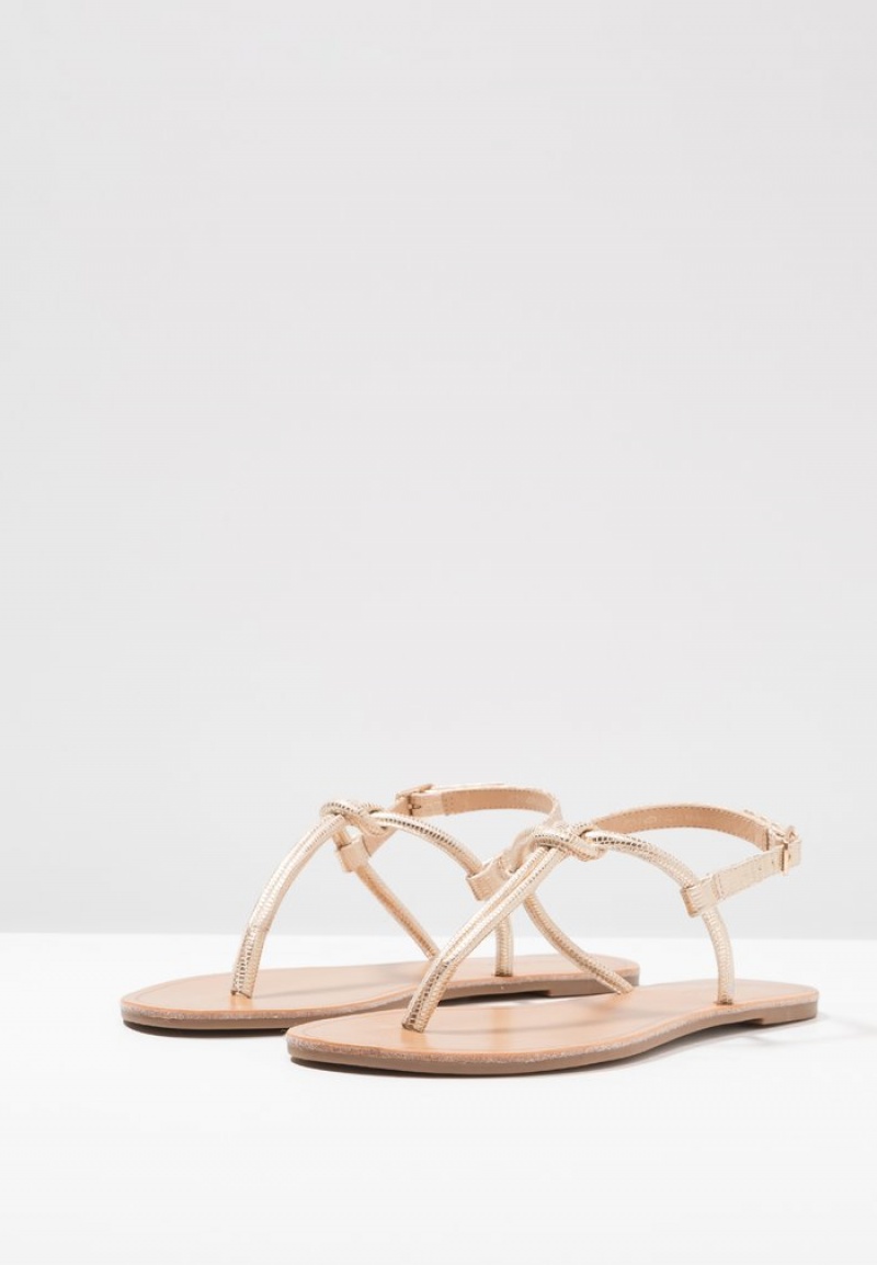 Anna Field Deals T-Bar Sandaler Dame Rosa Gull | NO-WEVGS-6745