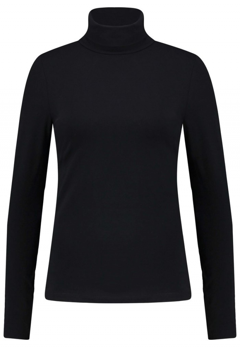 Anna Field Discount Basic Roll Neck Langermet Dame Svarte | NO-KIAPF-5483