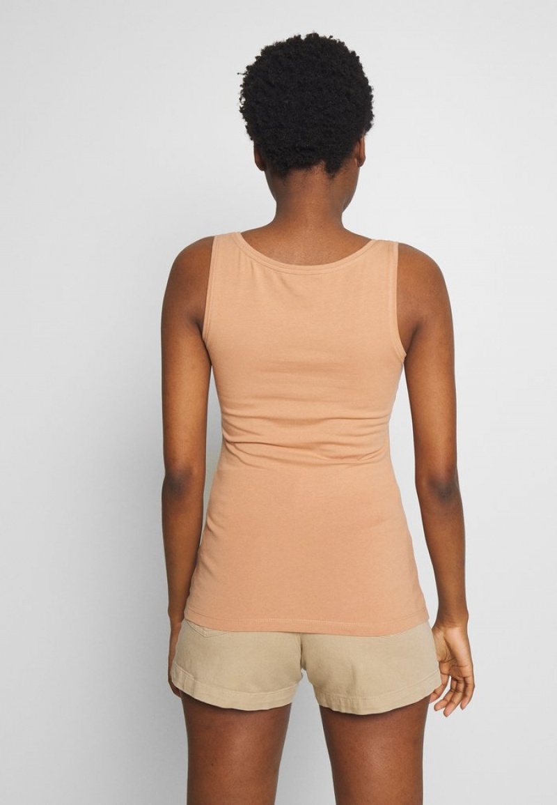 Anna Field Discount Basic Tank 3Er Pack Top T-Skjorte Dame Hvite | NO-KTPQY-7956