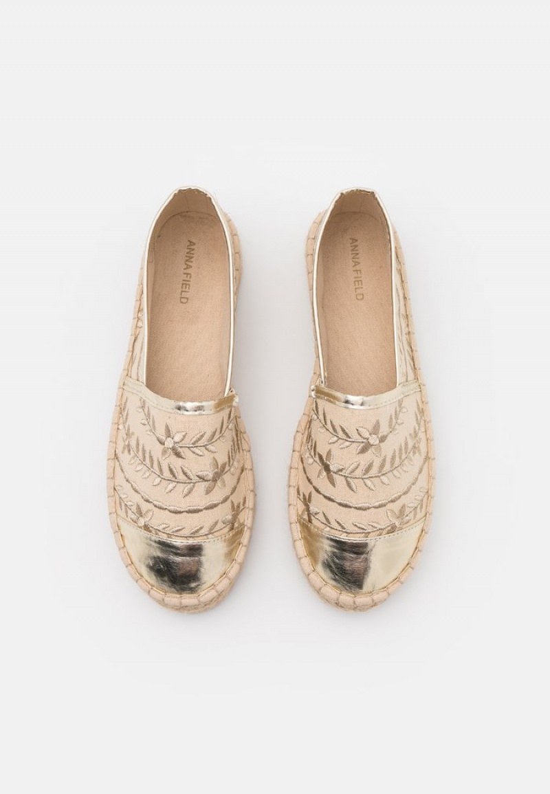 Anna Field Discount Espadrilles Lave Sko Dame Gull | NO-NSOYJ-1873