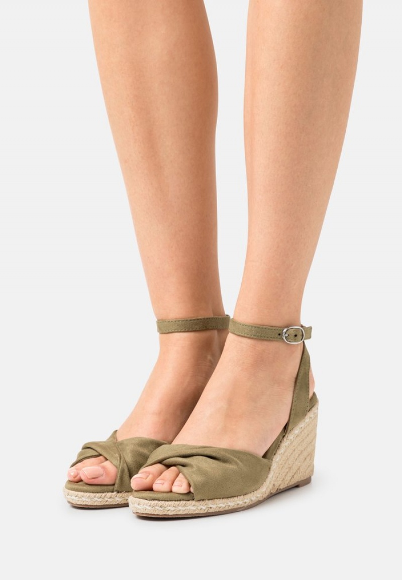 Anna Field Discount Komfort Espadrilles Sandaler Dame Khaki | NO-AOXBC-5714