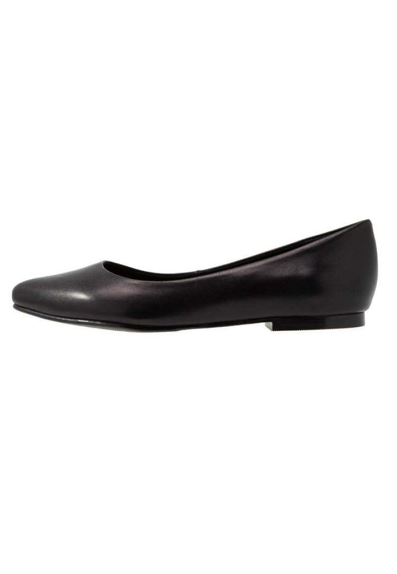 Anna Field Discount Leather Ballet Pumps Ballerinasko Dame Svarte | NO-LEPYM-1875