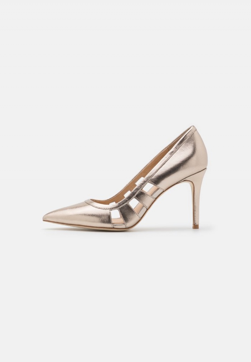 Anna Field Discount Leather Classic Heels Pumps Dame Gull | NO-ABMJQ-7523