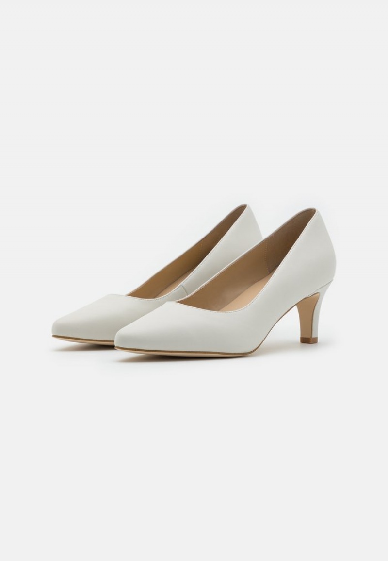 Anna Field Discount Leather Komfort Classic Heels Pumps Dame Hvite | NO-JUPVL-0286