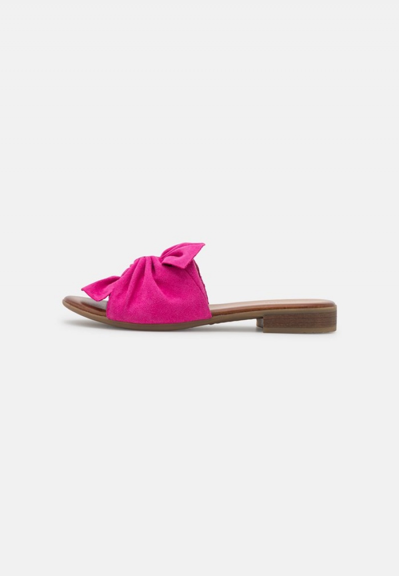 Anna Field Discount Leather Mules Dame Rosa | NO-WMDOC-7810