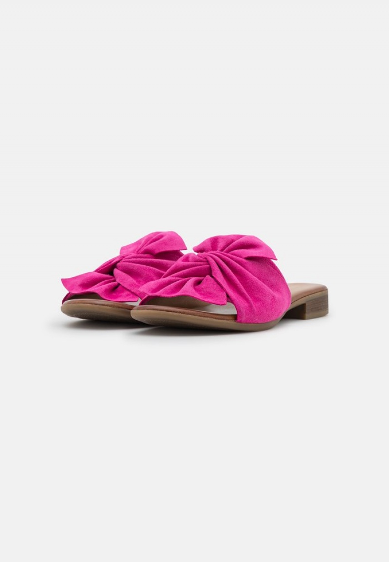 Anna Field Discount Leather Mules Dame Rosa | NO-WMDOC-7810