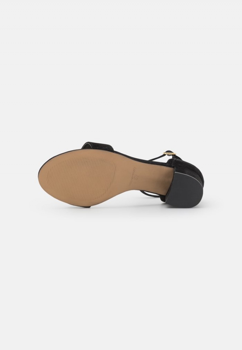 Anna Field Discount Leather Sandaler Dame Svarte | NO-YHFUP-5630