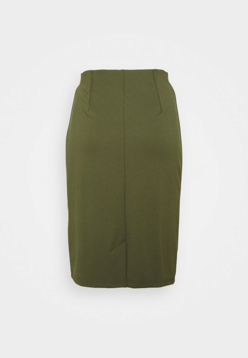 Anna Field Discount Pencil Skjørt Dame Khaki | NO-WTEQY-4563