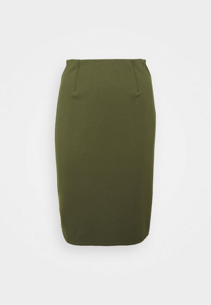 Anna Field Discount Pencil Skjørt Dame Khaki | NO-WTEQY-4563