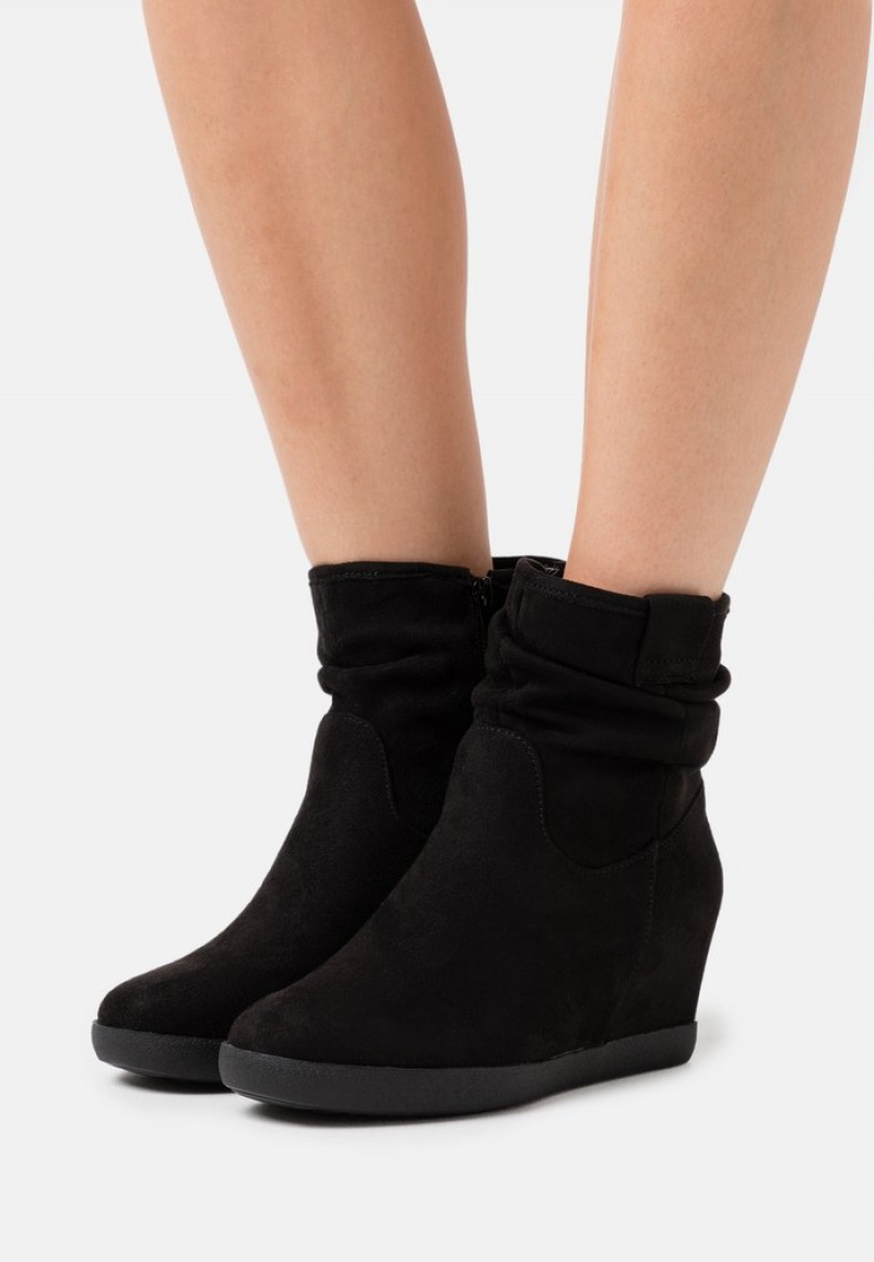 Anna Field Discount Vinter Booties Hawai Wedge Vinterstøvler Dame Svarte | NO-ZPXQV-5412