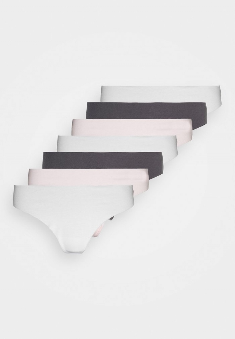 Anna Field Flash Sale 7 Pack Thong Dame Grå | NO-SKLAD-5417