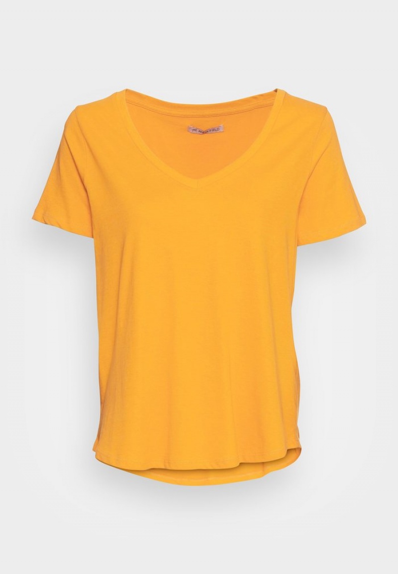 Anna Field Flash Sale Basic T-Skjorte Dame Gul | NO-PQRET-5428