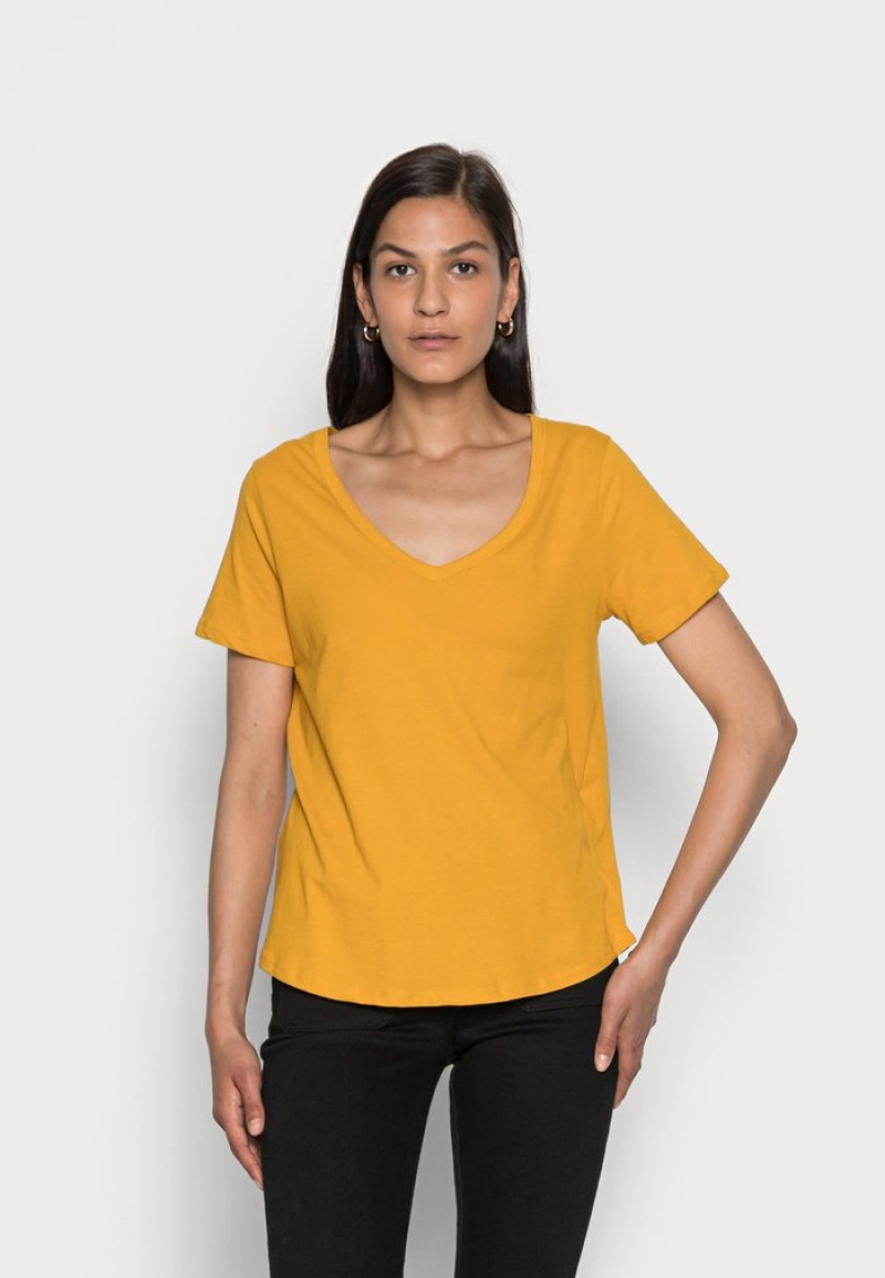 Anna Field Flash Sale Basic T-Skjorte Dame Gul | NO-PQRET-5428