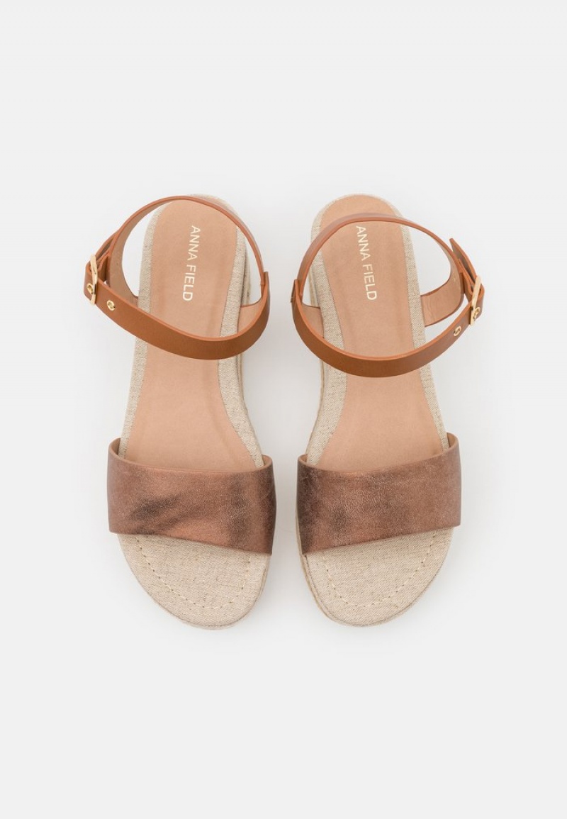 Anna Field Flash Sale Komfort Espadrilles Sandaler Dame Brune | NO-SPWDQ-1572