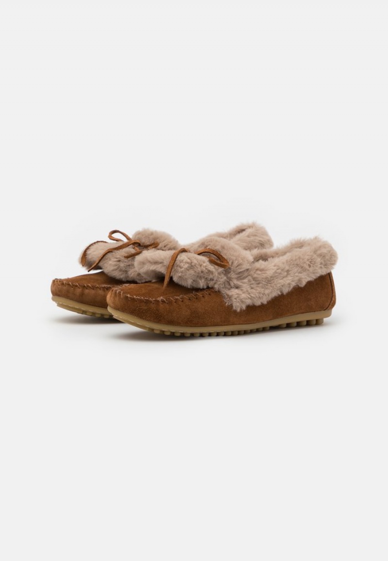 Anna Field Flash Sale Komfort Leather Slippers Lave Sko Dame Brune | NO-YRIPO-7591