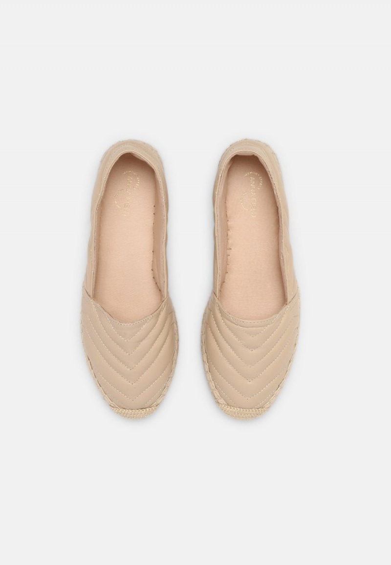 Anna Field Flash Sale Leather Espadrilles Lave Sko Dame Beige | NO-FMCOP-9105