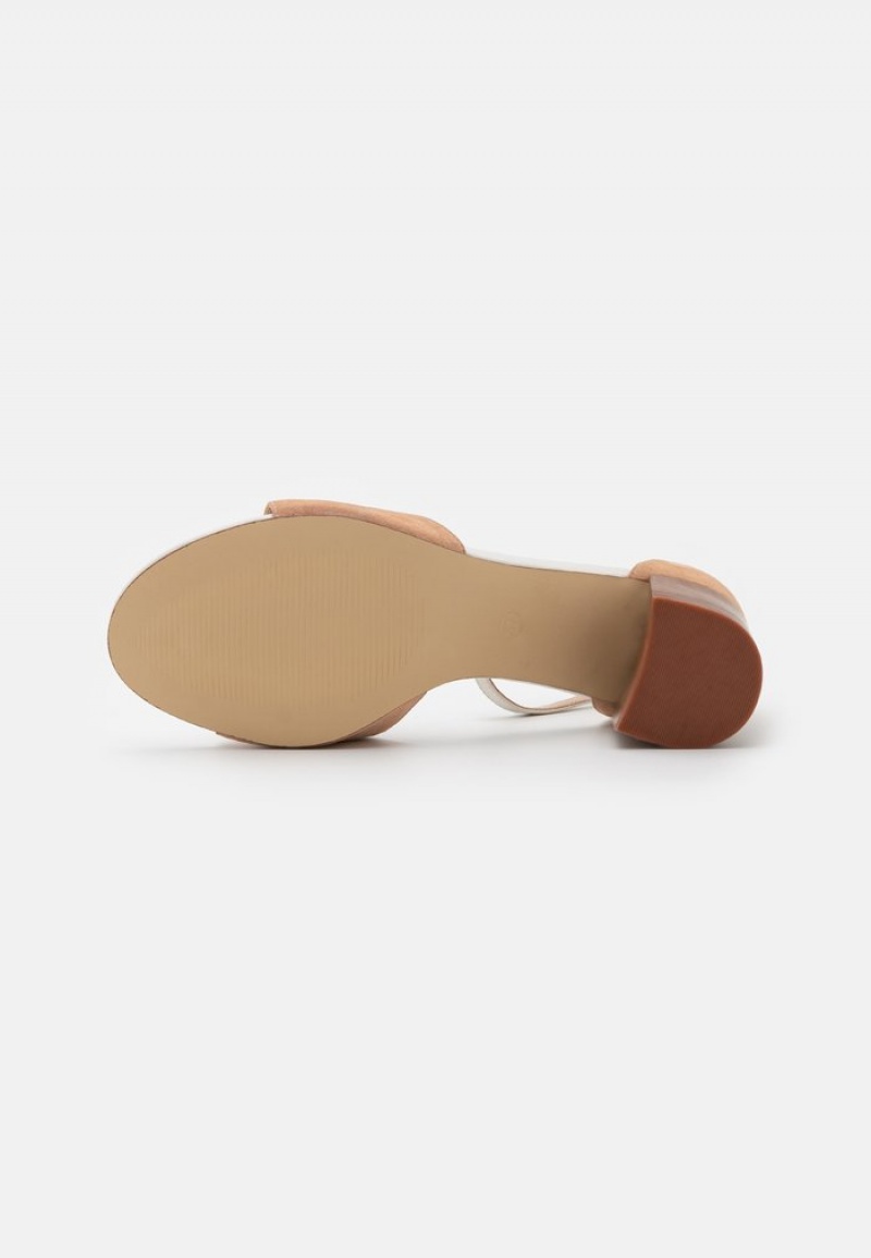 Anna Field Flash Sale Leather Sandaler Dame Beige | NO-KTYAU-7532