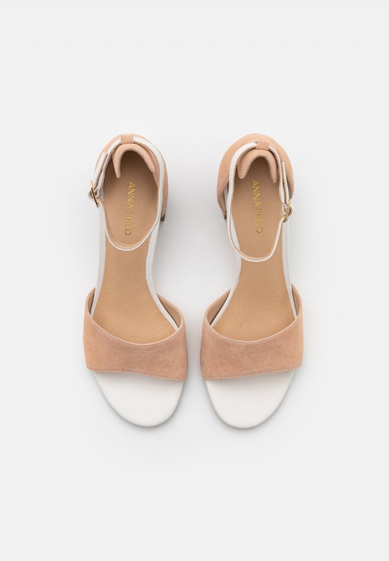 Anna Field Flash Sale Leather Sandaler Dame Beige | NO-KTYAU-7532