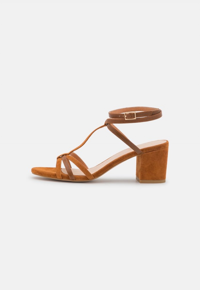 Anna Field Flash Sale Leather Sandaler Dame Brune | NO-UAYID-4908