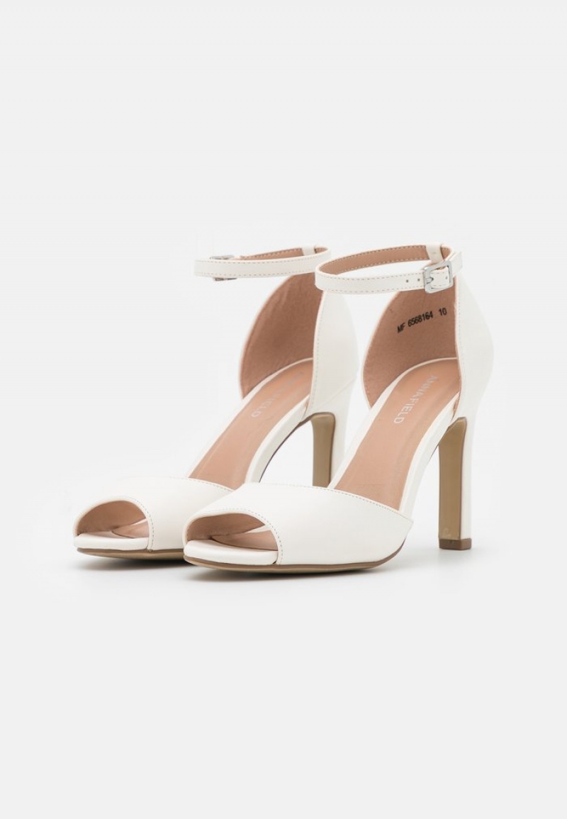 Anna Field Flash Sale Peep Toes Pumps Dame Hvite | NO-ITNPO-0679