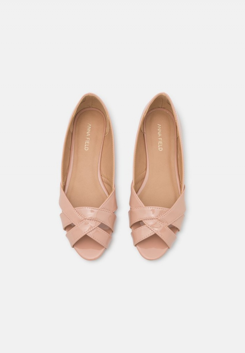 Anna Field Flash Sale Peeptoe Ballet Pumps Ballerinasko Dame Lyse Rosa | NO-FDQTG-8072