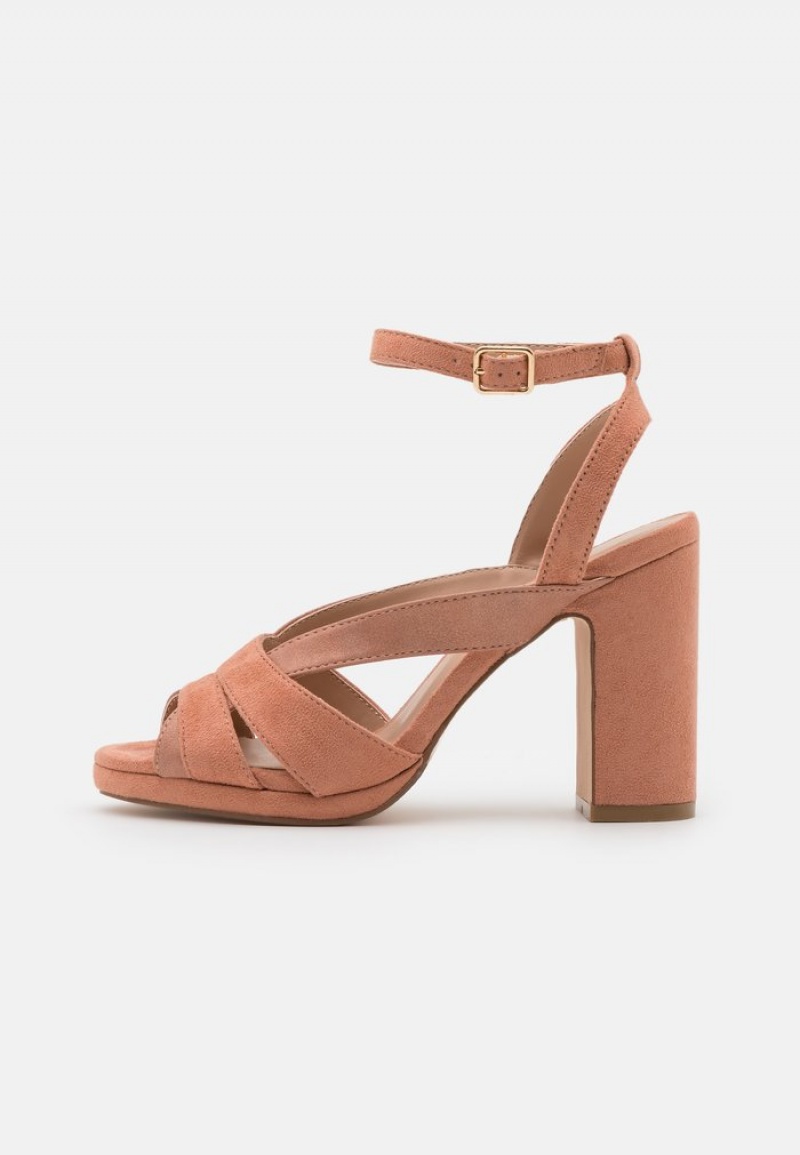 Anna Field Flash Sale Platform Sandaler Dame Rosa Gull | NO-UTKND-8427