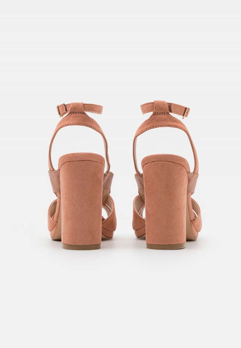 Anna Field Flash Sale Platform Sandaler Dame Rosa Gull | NO-UTKND-8427