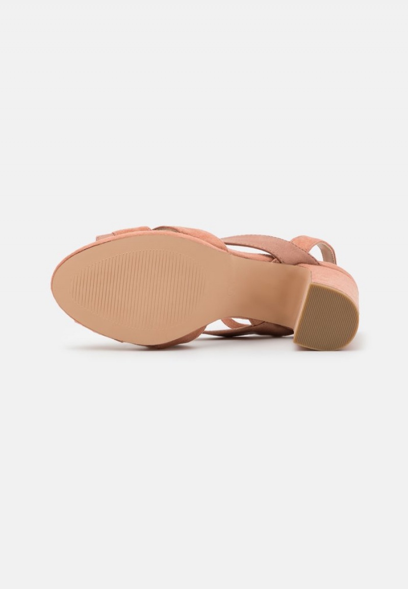 Anna Field Flash Sale Platform Sandaler Dame Rosa Gull | NO-UTKND-8427