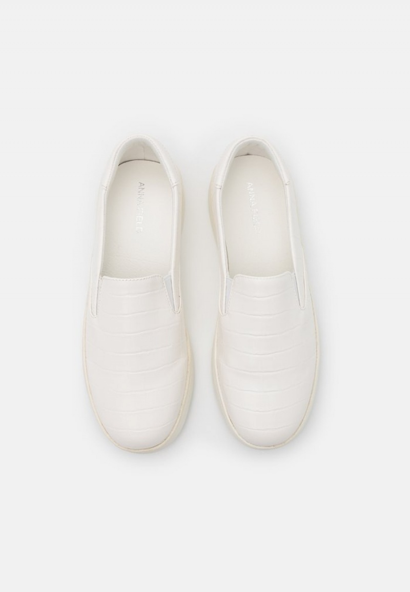 Anna Field Flash Sale Slip-Ons Lave Sko Dame Hvite | NO-HRDCG-8624