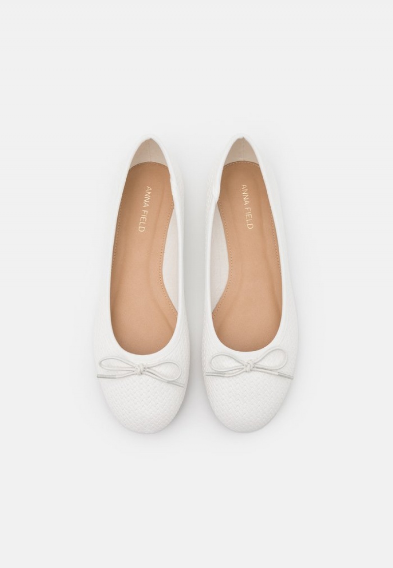 Anna Field Hot Sale Ballet Pumps Ballerinasko Dame Hvite | NO-CHJEQ-5480