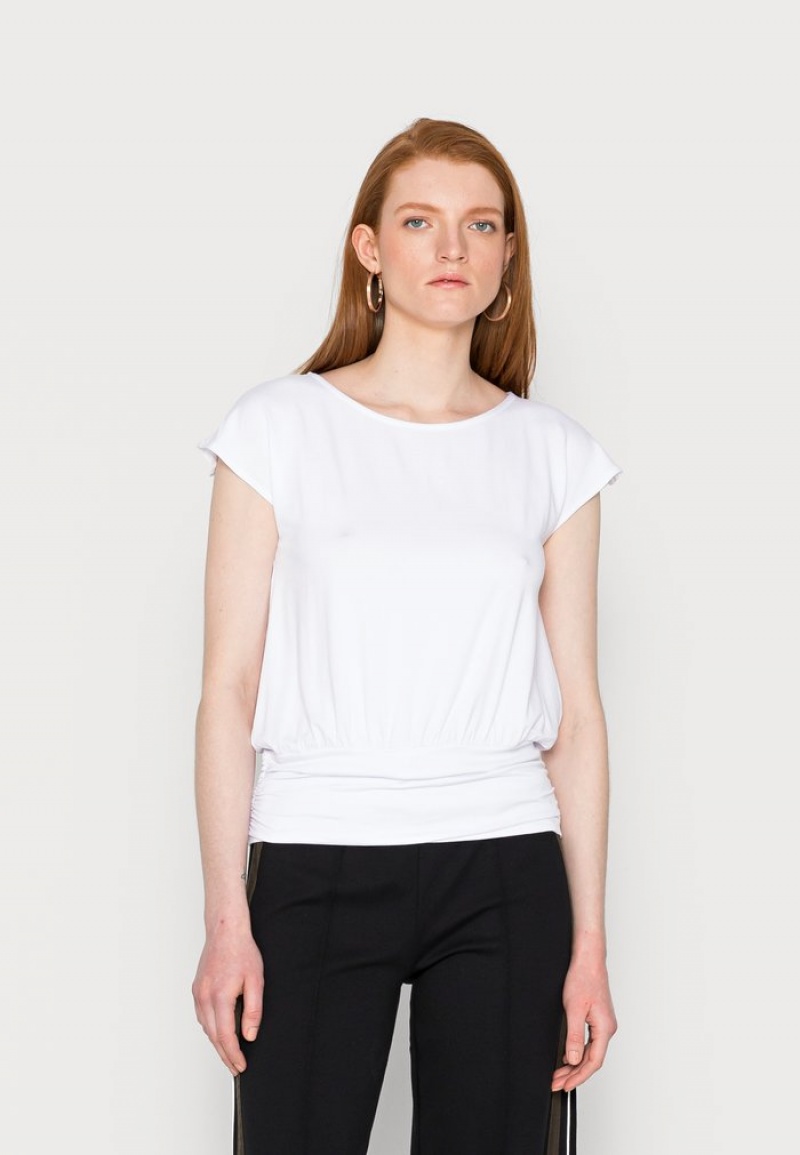 Anna Field Hot Sale Basic T-Skjorte Dame Hvite | NO-CXHRG-7093