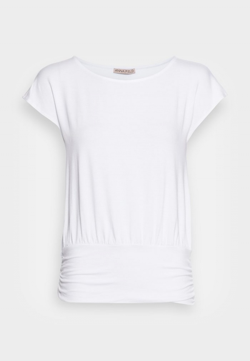 Anna Field Hot Sale Basic T-Skjorte Dame Hvite | NO-CXHRG-7093